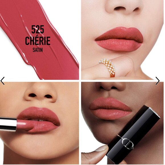 Rouge Dior Color Lipstick Rouge 525 Cherie Metallic Finish NEW Make-up - Picture 2 of 6